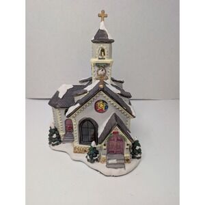 Holiday Home Village Church #8220137 Bisque Porcelain Christmas Village